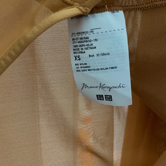 Mame Kurogouchi Uniqlo long sleeve brown mesh shirt - Picture 5 of 7